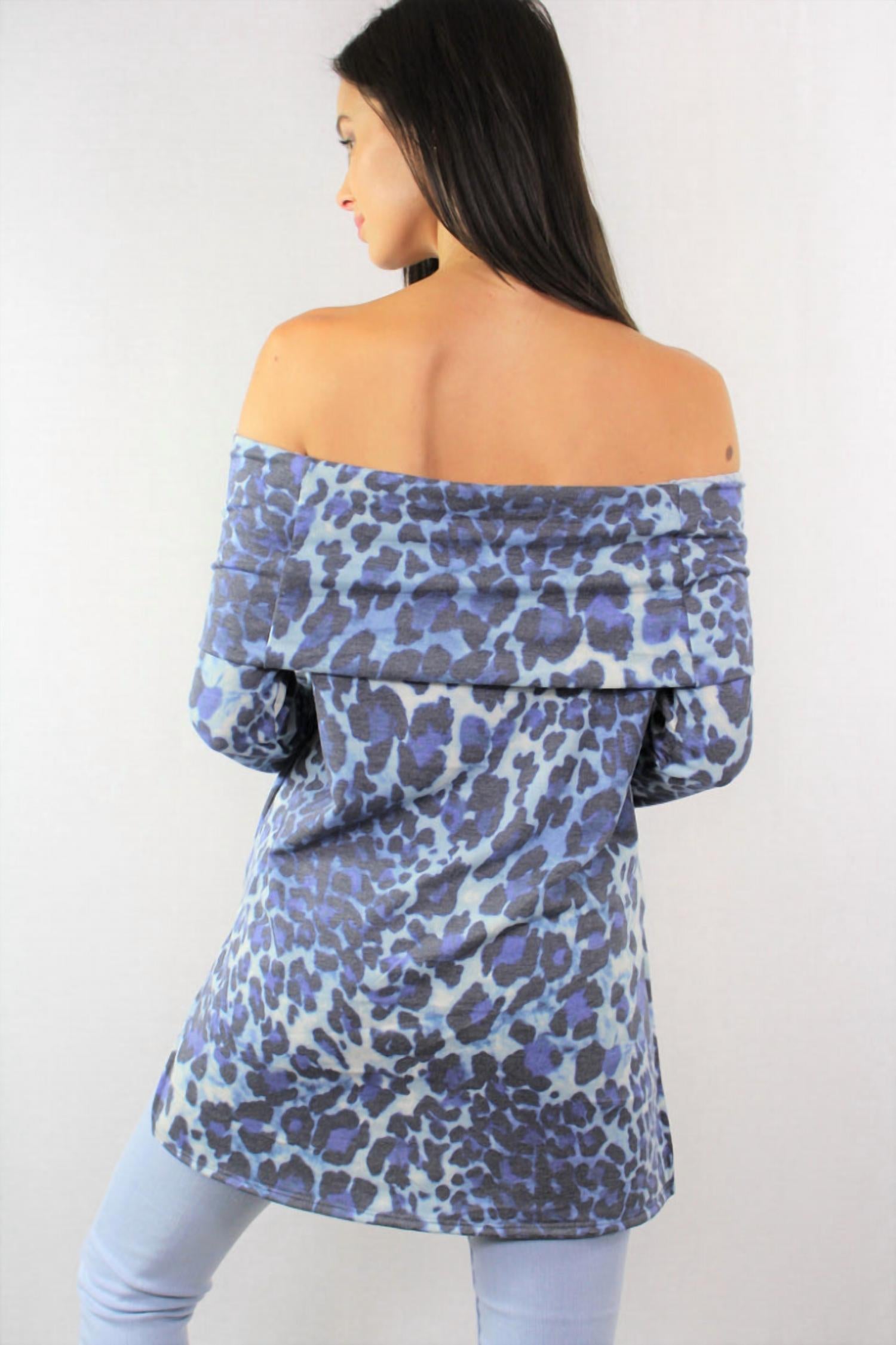 Moa Moa - Long Sleeve Off Shoulder Tunic Top