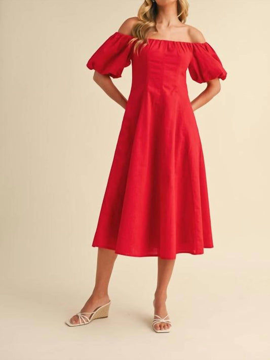 Klesis - True Love's Kiss Off Shoulder Dress