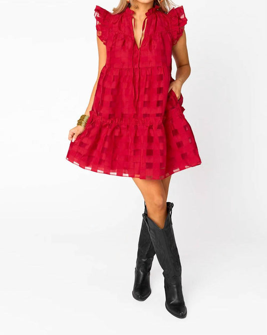 Buddylove - Aubrey Ruffle Shoulder Mini Dress