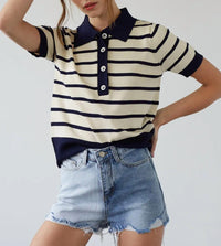 TWO-TONE COLORBLOCKED DENIM SHORT