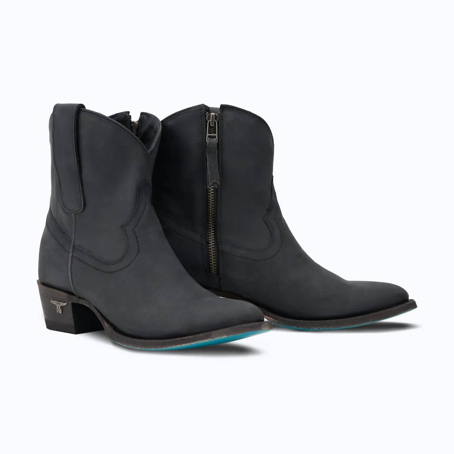 Lane Boots Women's Plain Jane Bootie in matte black - women's shoe - alternate view
