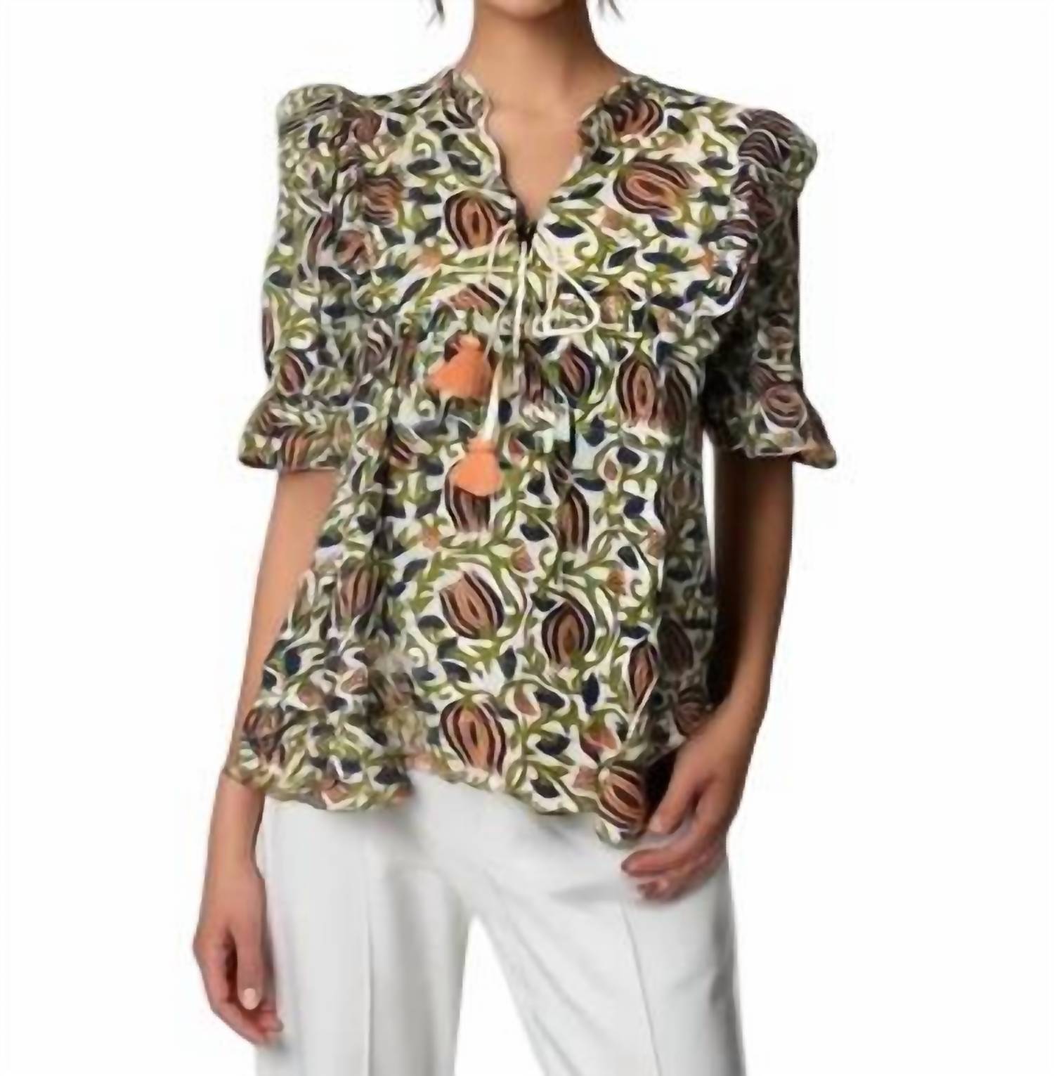 Celina Moon - Floral Peplum Blouse