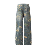 Productseeker Women's Street Style Printed Straight Leg Casual Pants in blue - women's pants - alternate view
