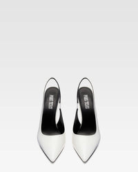Paris Texas Women's Lidia Patent Leather Slingback Pumps in white - women's heels - alternate view