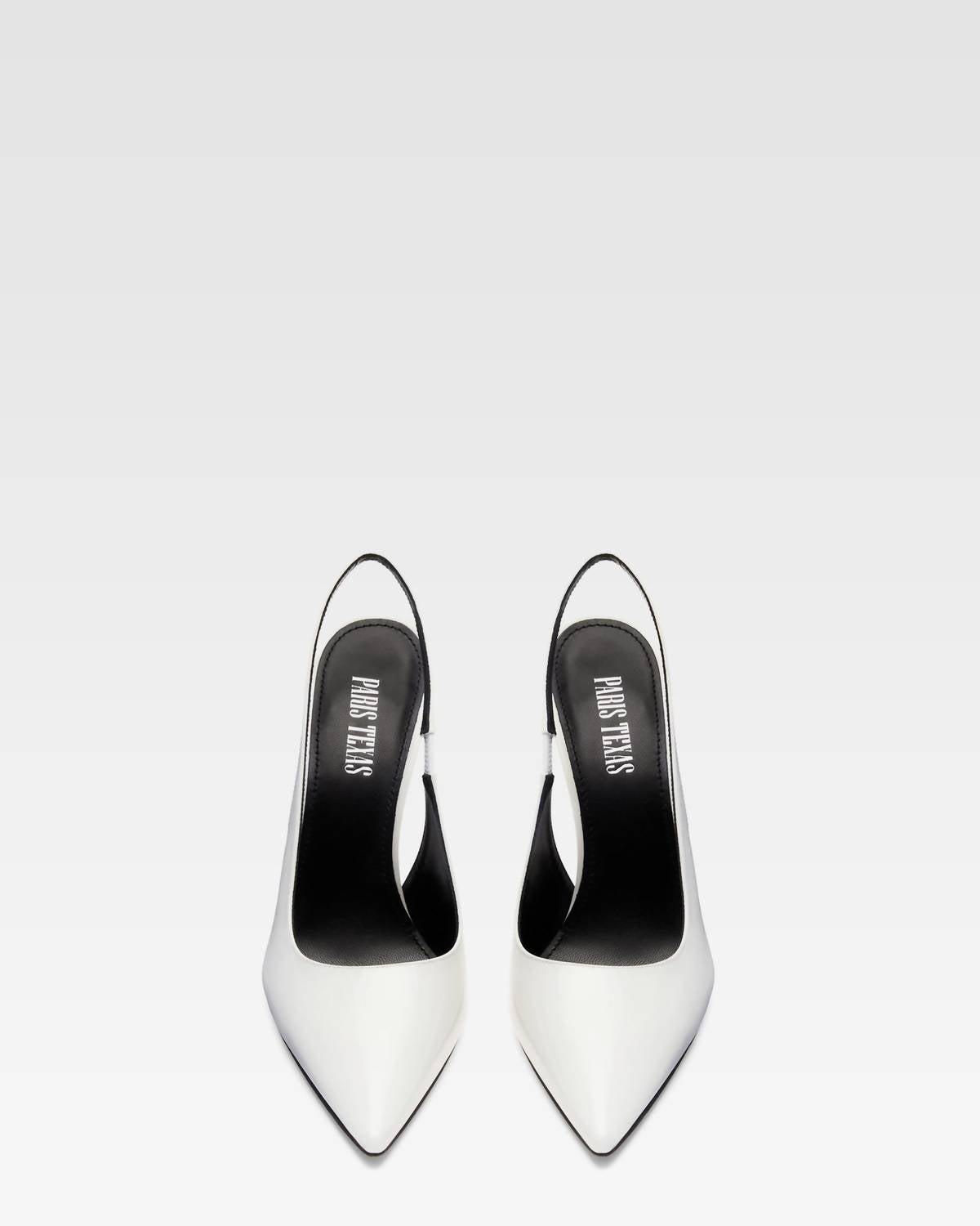 Paris Texas Women's Lidia Patent Leather Slingback Pumps in white - women's heels - alternate view
