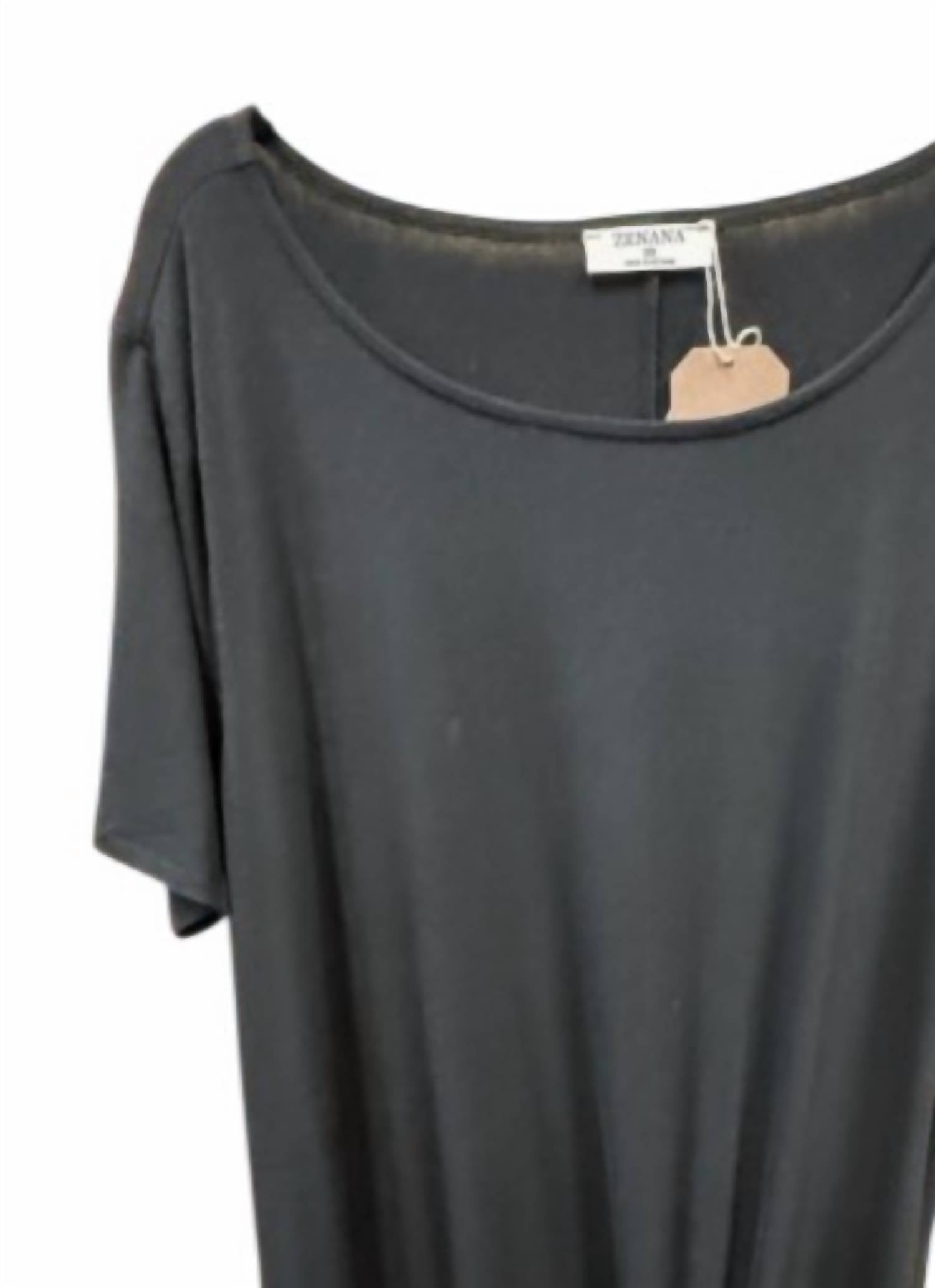 Zenana - Women's Short Tee Dress