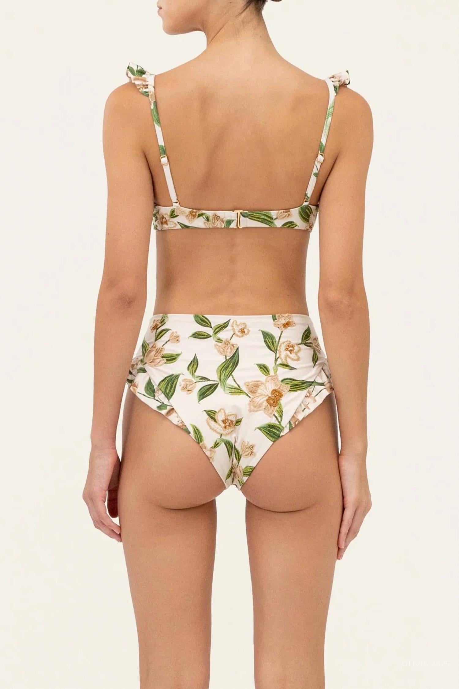 Agua By Agua Bendita - Kiwi Orquidea Bikini Top