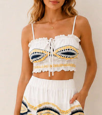 Mystery Resort - Santorini Mosaic Maxi Skirt Set