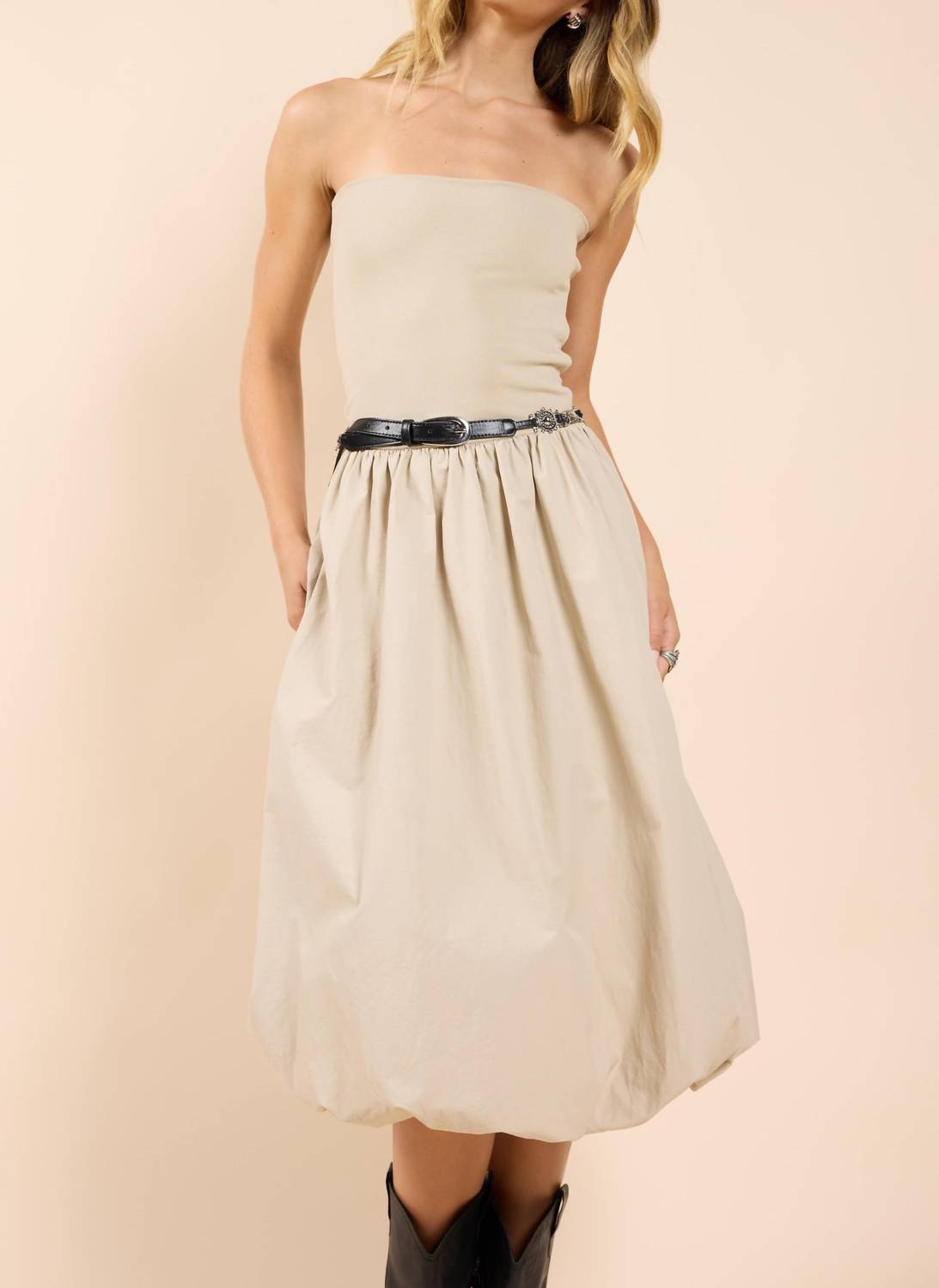 Sadie & Sage - Happier Now Strapless Tube Bubble Dress