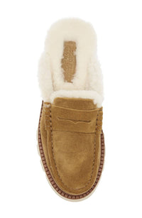 pedro garcia Women's Savy Shearling Mule in alpaca velour - women's shoe - alternate view