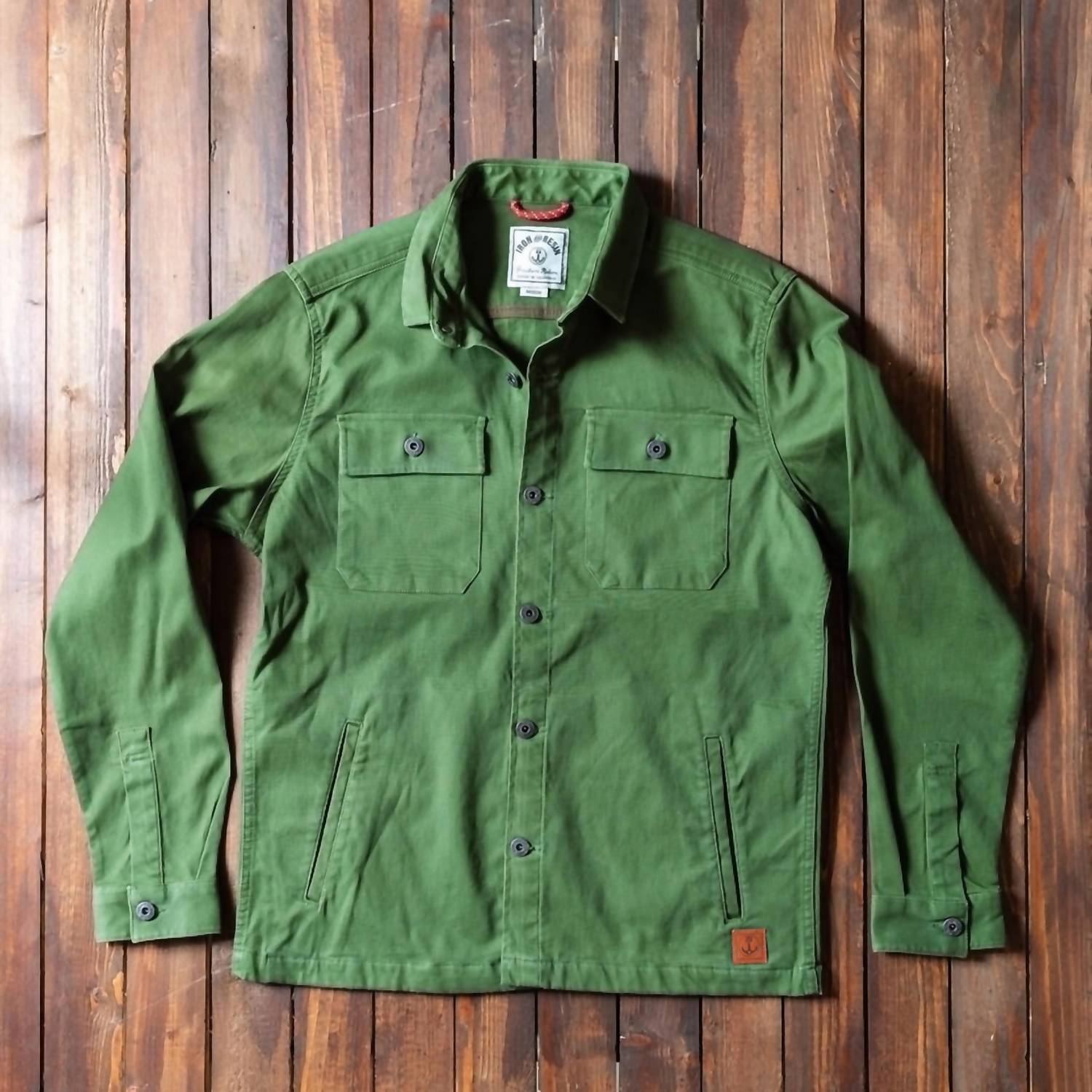 Iron & Resin Men's Lassen Flex Shirt in army - men's jacket