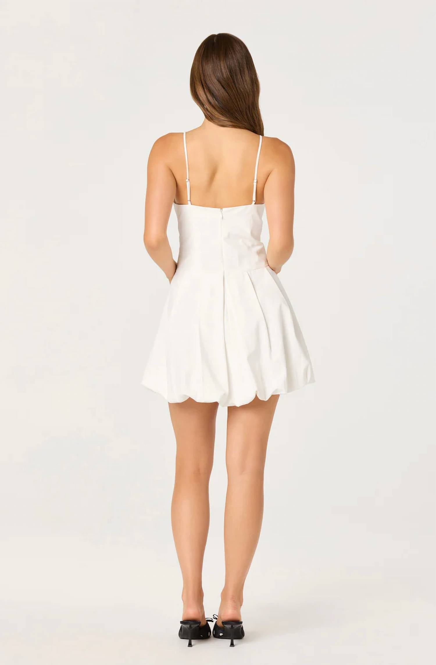 Astr - Tionna Bow Detail Bubble Mini Dress