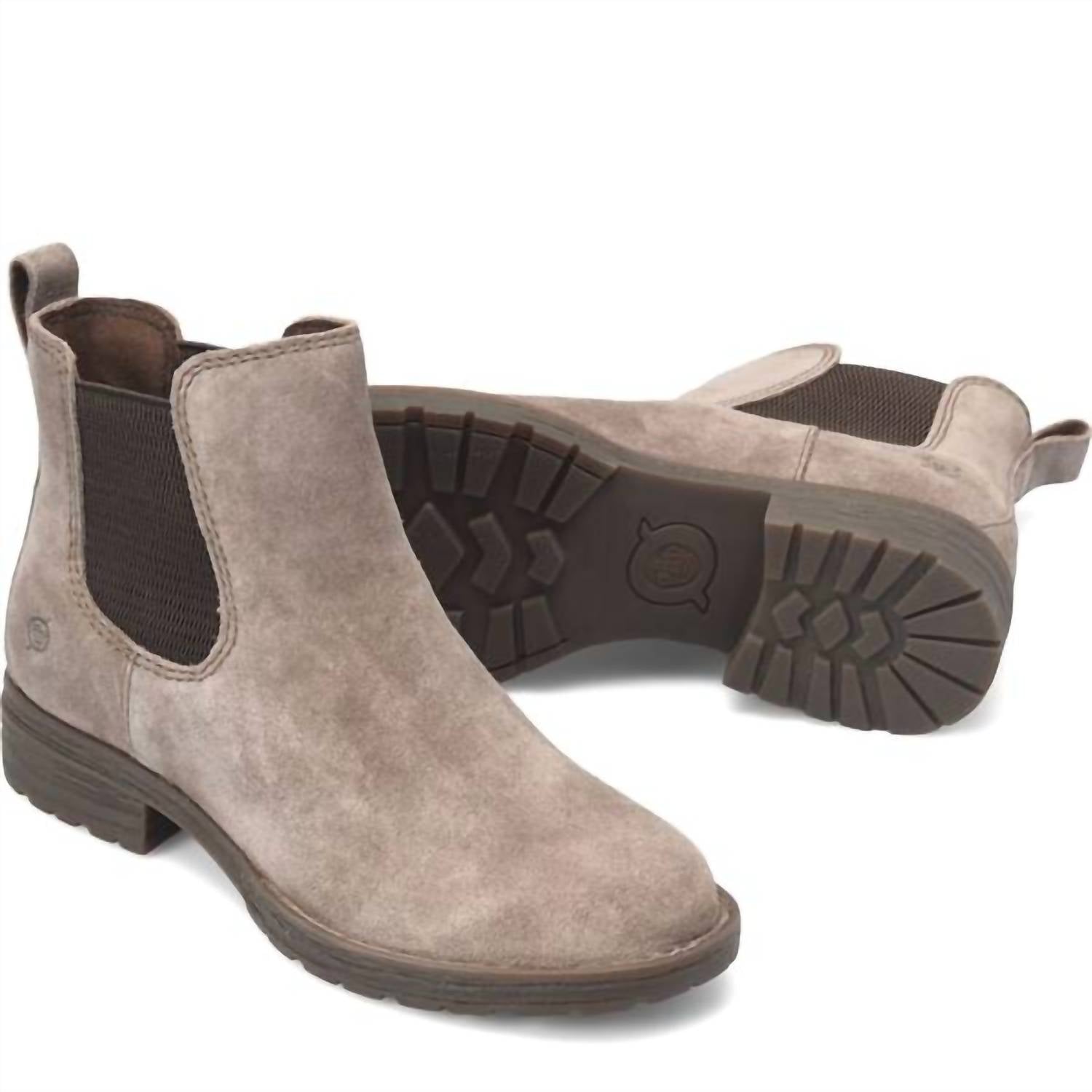 Born Women's Cove Weather-ready Chelsea Boot in taupe - women's shoe - detail view