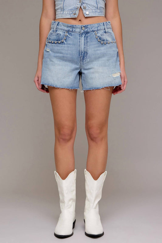 Hidden - Pearl Embellished Shorts