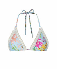 Pq Swim - Floret Kyle Crochet Trim Triangle Top