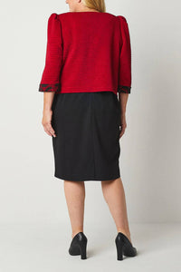 Maya Brooke - Embroidered Sequin 2-Piece Jacket Dress