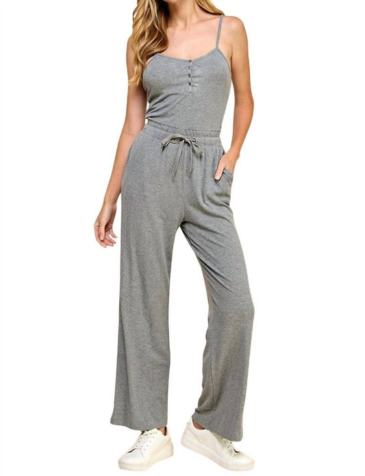 Tcec - Button-Up Bliss Jumpsuit