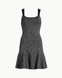 Ramy Brook Lidia Sleeveless Metallic Sweater Mini Dress in platinum jacquard - women's dress - view 6