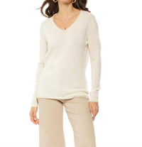 Monticelli Cashmere - Women's Ultra-light Cashmere V-neck Sweater