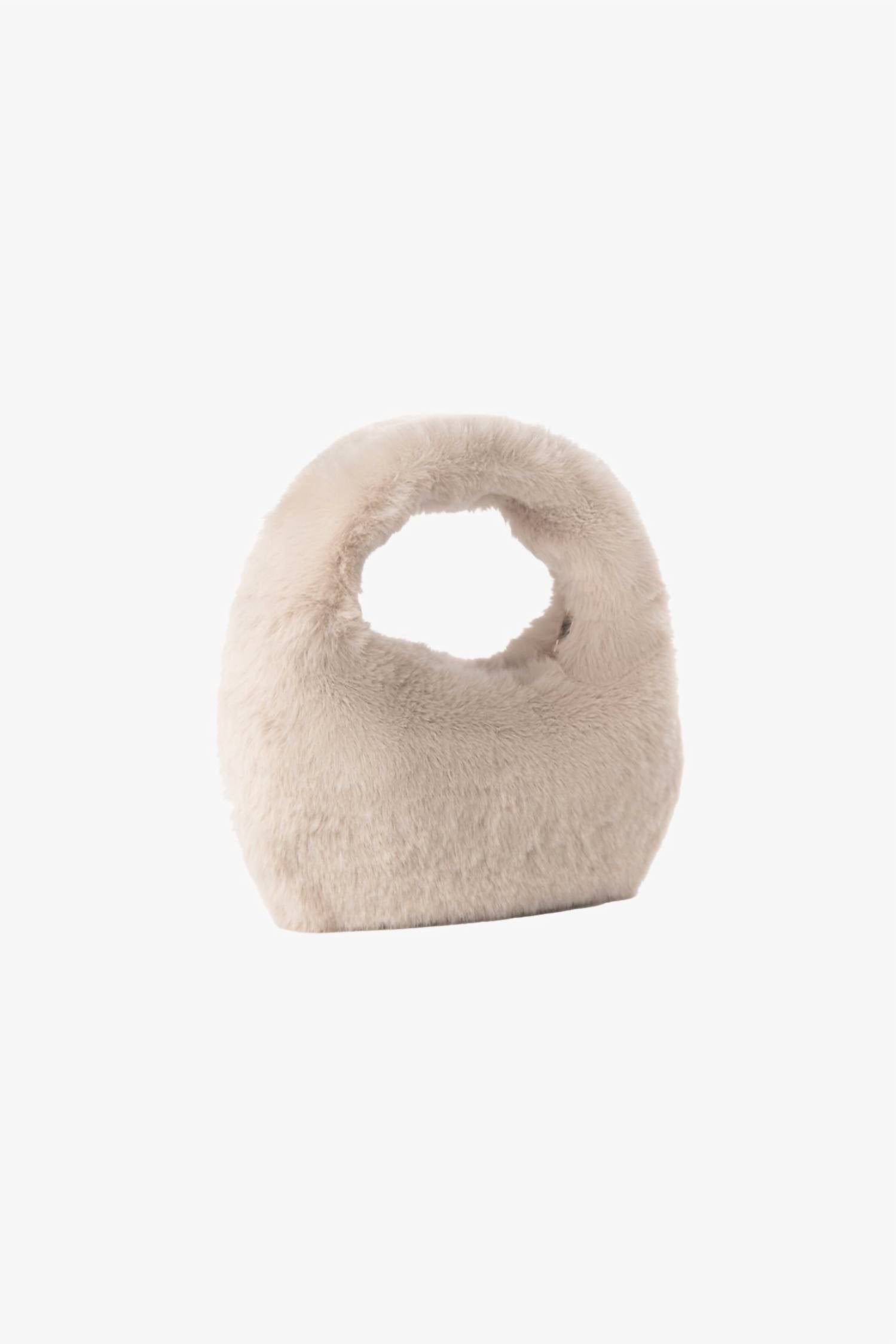 Lamarque - Women's Alix Mini Faux Fur Hobo Bag