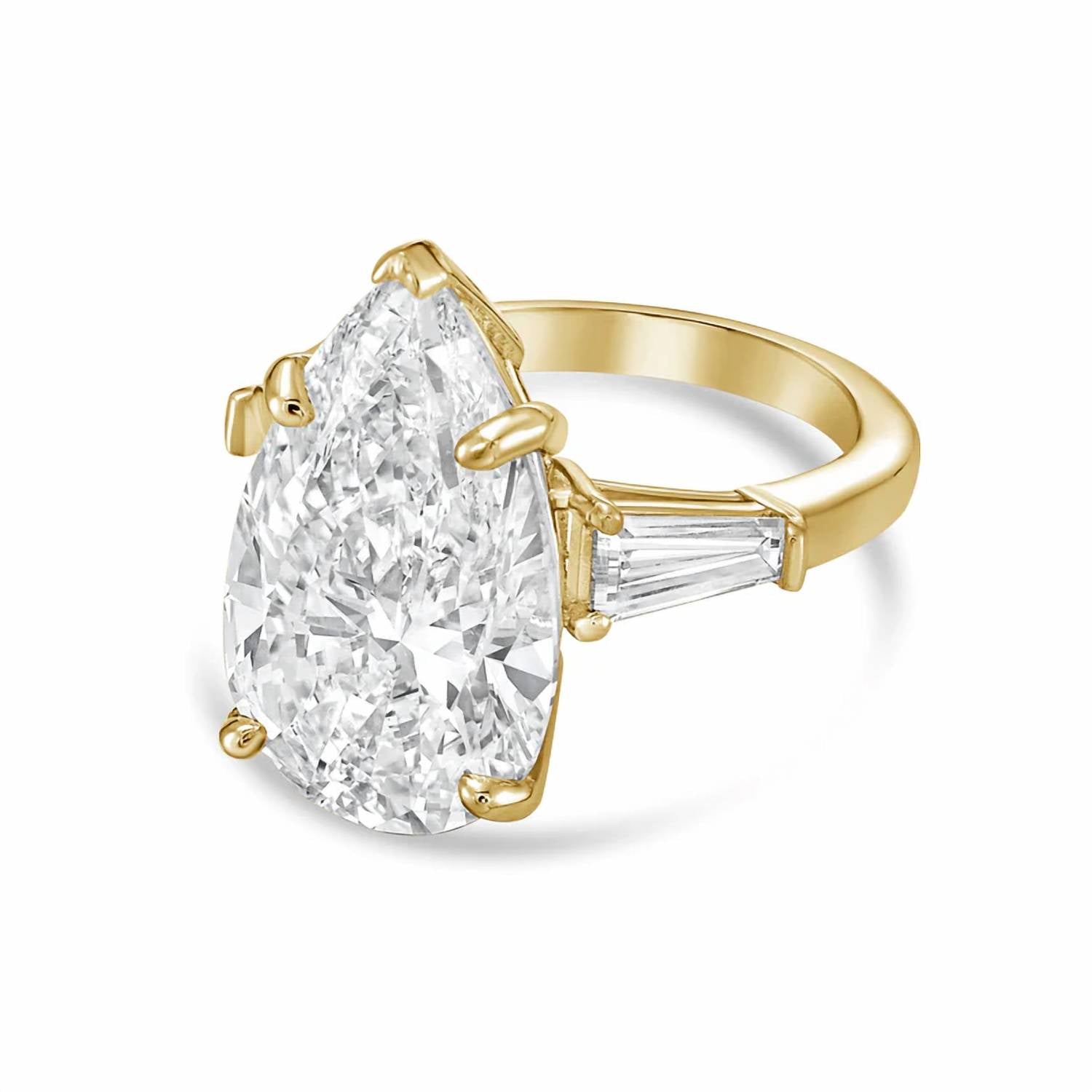 Diana M Jewels - Women's Pear Lab-Grown Diamond Ring (6.00 Ct) - Elegant