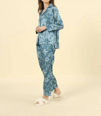 OMIKA Sophia Pajama Set in amaya lake - women's intimate - detail view