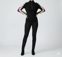 La Chic Designs - Ribbed Half-zip Knit Sweater
