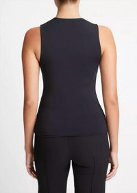 Vince Shell Tank Top in black - women's sleepwear - detail view