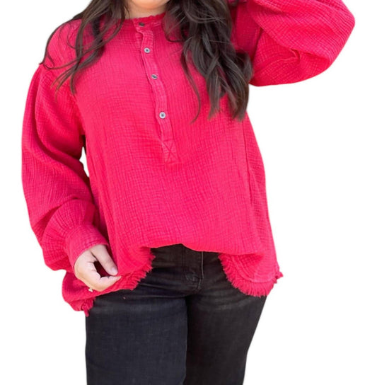 Easel - Long Sleeve Mineral Wash Top