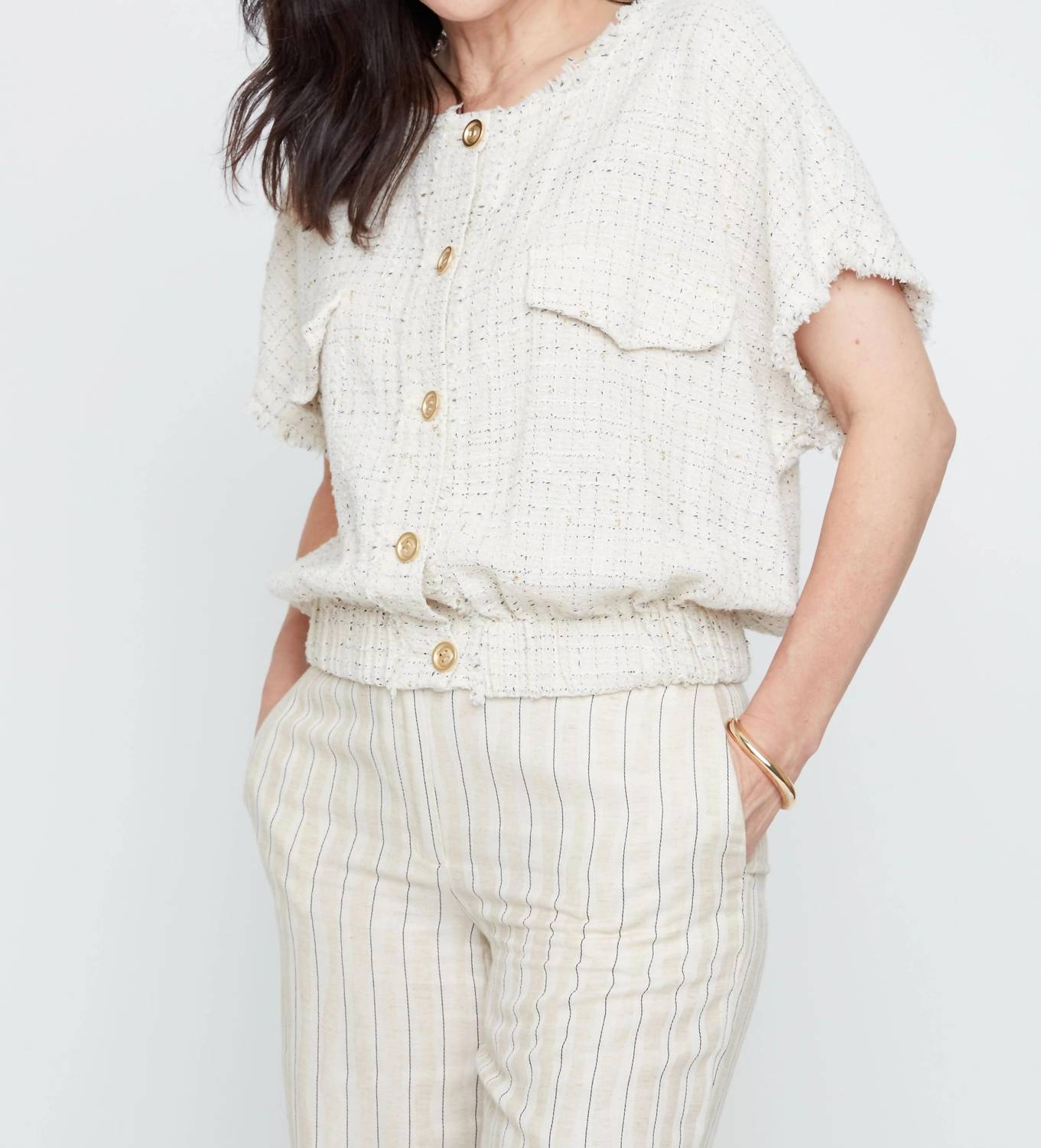 Renuar - Woven Short Sleeve Jacket