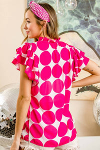 Bibi - Big Dots Dobby Top