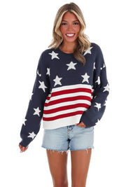 Le Lis - Made In America Flag Sweater