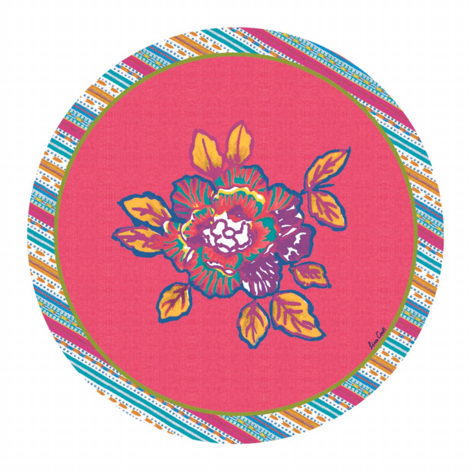 Lisa Corti - English Rose Placemat - Set Of 2
