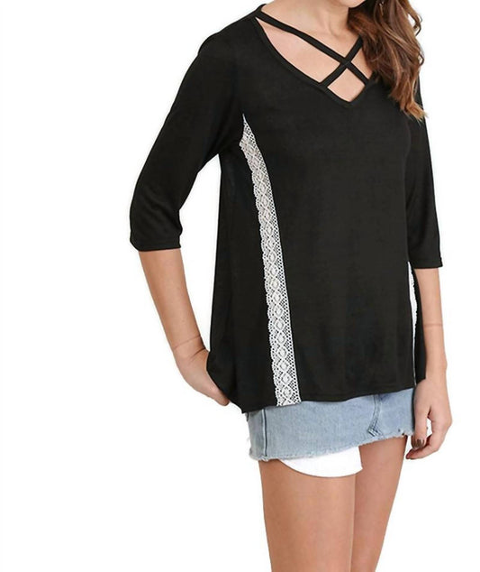 Umgee - Criss Cross Crochet Tunic