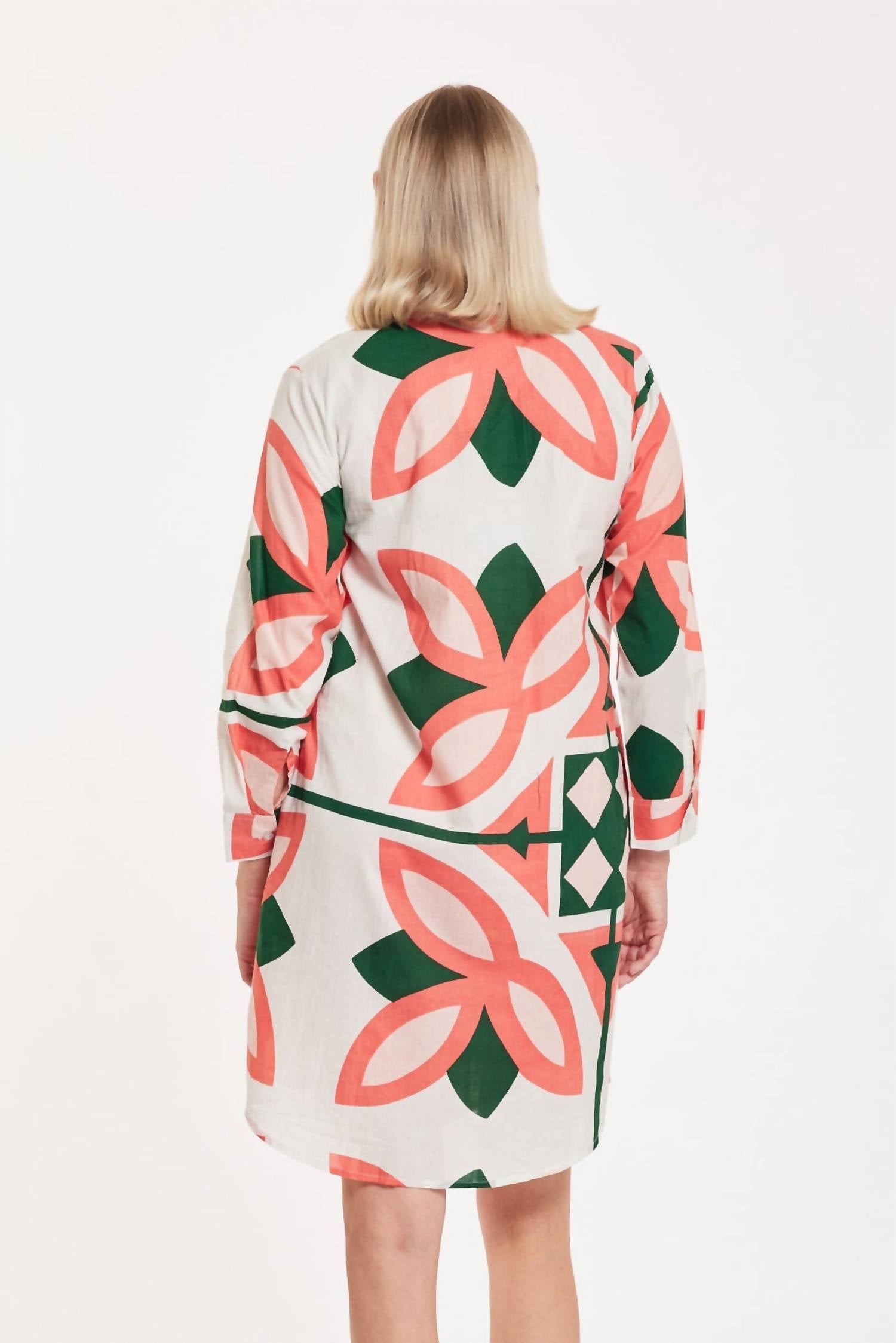 Modaposa - Carlotta Midi Shirt Dress Moroccan Picturesque