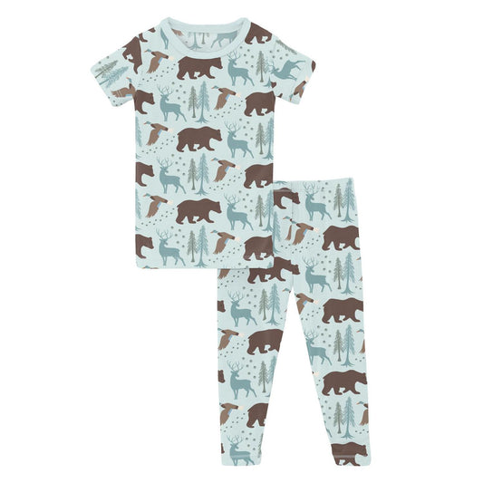 Kickee - Baby Girl's Short Sleeve Pajama Set