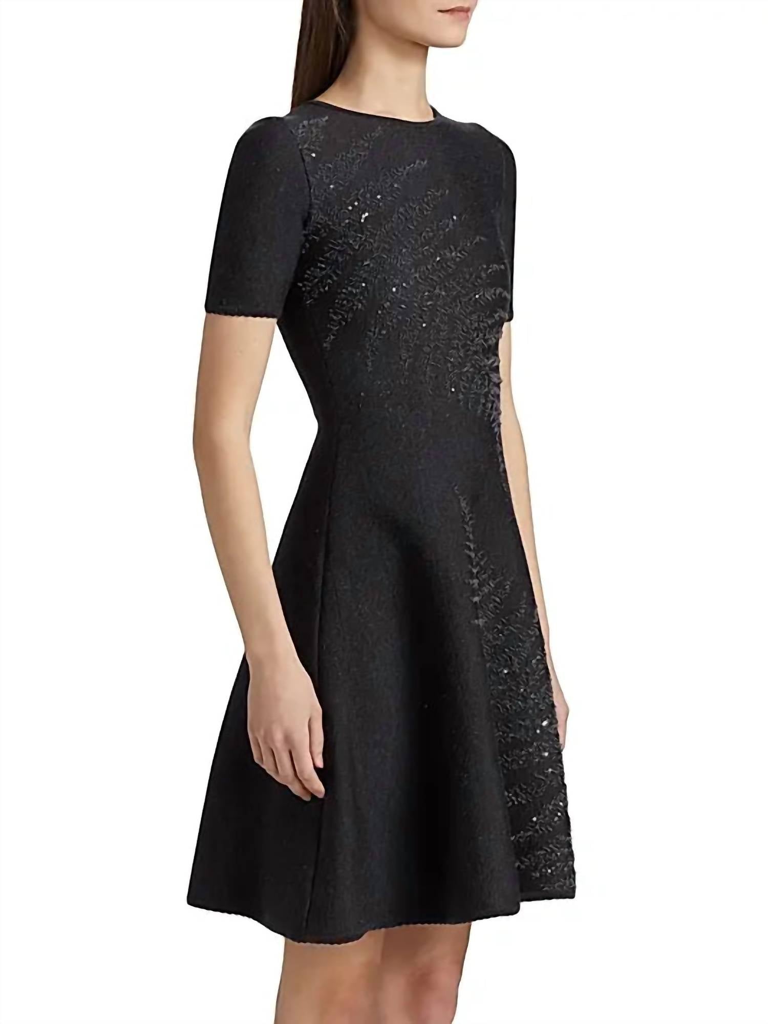 Oscar De La Renta - Fern Embellished Knit Dress