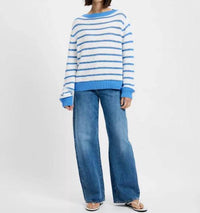 French Connection - Teddy Knit Open Stripe Pullover Sweater