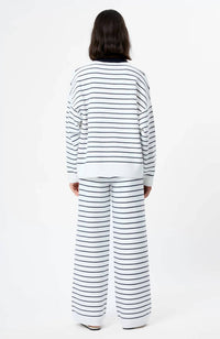 French Connection - Marley Knit Striped Wide Leg Pants