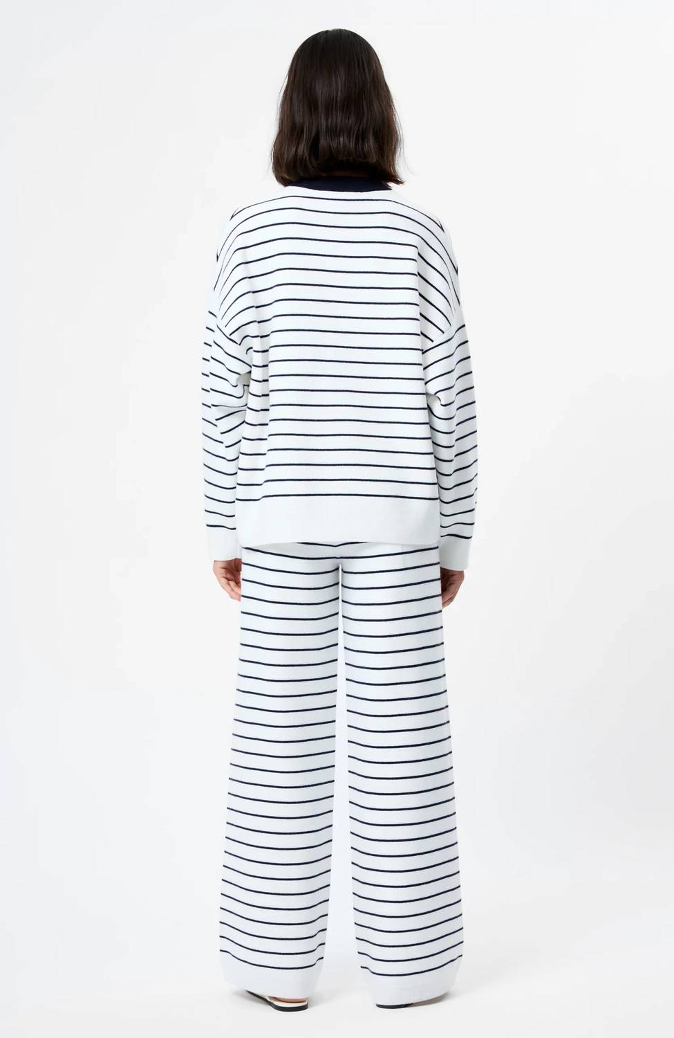 French Connection - Marley Knit Striped Wide Leg Pants