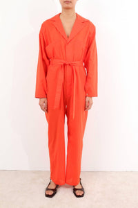 RACHEL COMEY Wessly Long Sleeve Jumpsuit in coral - women's pants