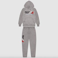 Trapstar Men’s Decoded Logo Chenille Tracksuit in grey red - men's item