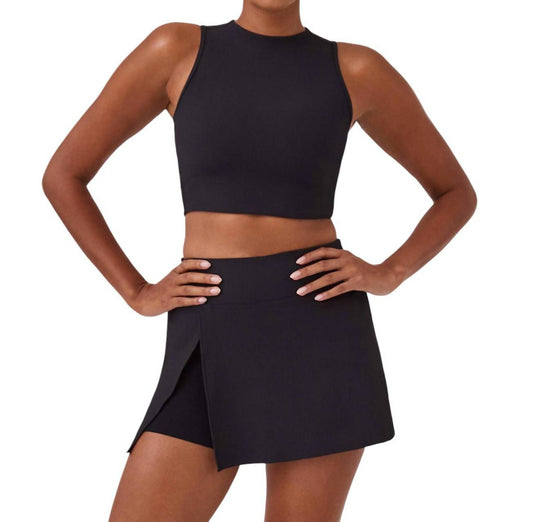 Spanx - CONTOUR RIB MOCK NECK CROP TOP