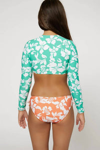 O'Neill - Girls Oasis Long Sleeve Crop Top Swim Set