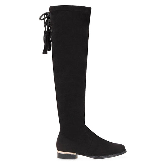 Andrea - Women's Over The Knee Low Heel Boots