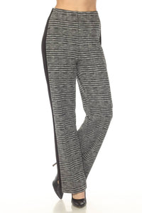 Joseph Ribkoff Glen Plaid Jacquard Wide Leg Pants in black white 1 - women's pants - view 5