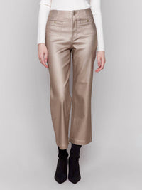 Charlie B - Women's Metallic Wax Crop Pant