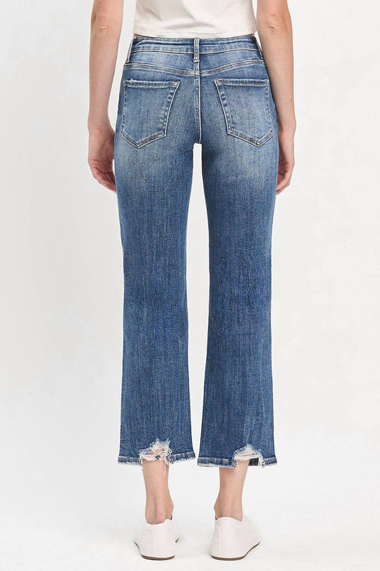Lovervet - High Rise Ankle Straight Jeans