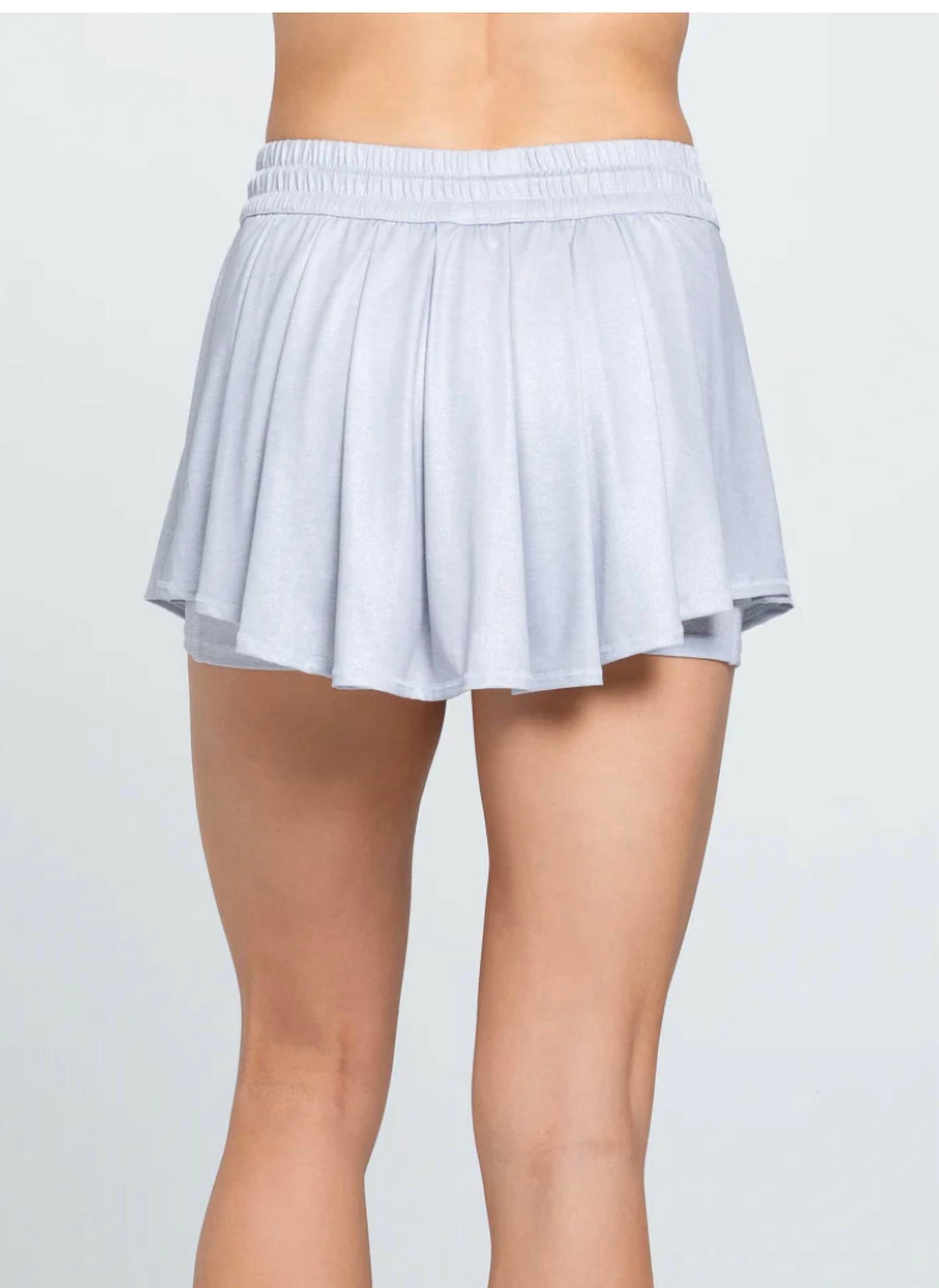 Lucky in Love High Waist All That Shimmer Skirt in love high waist all that shimmer skirt in heather gray - women's skirt - view 4
