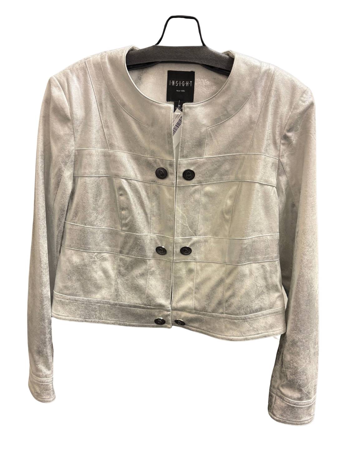 Insight Women's Scoopneck Long Sleeves Jacket in coconut silver - women's jacket